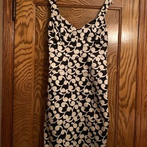 Black and white cocktail dress